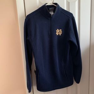 Blue notre dame quarter zip